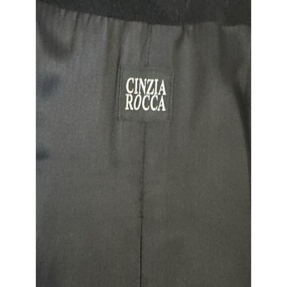 Cinzia Rocca Ing Loro Piana Italy Superfine Wool Coat Lined Black Size 6 - Picture 12 of 16